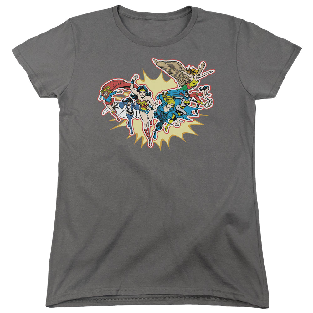 DC Comics Please Get Me Womens T Shirt Charcoal