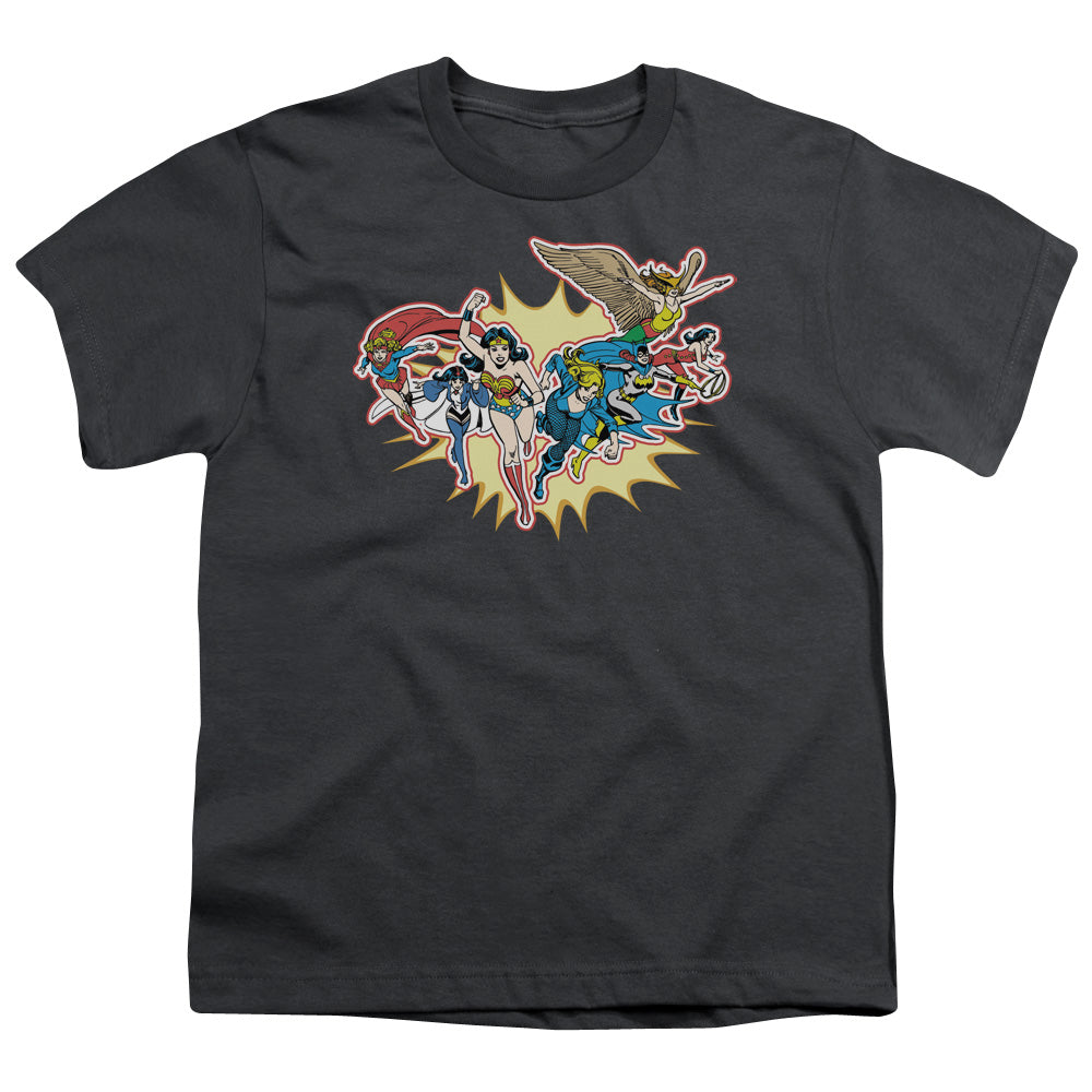 DC Comics Please Get Me Kids Youth T Shirt Charcoal