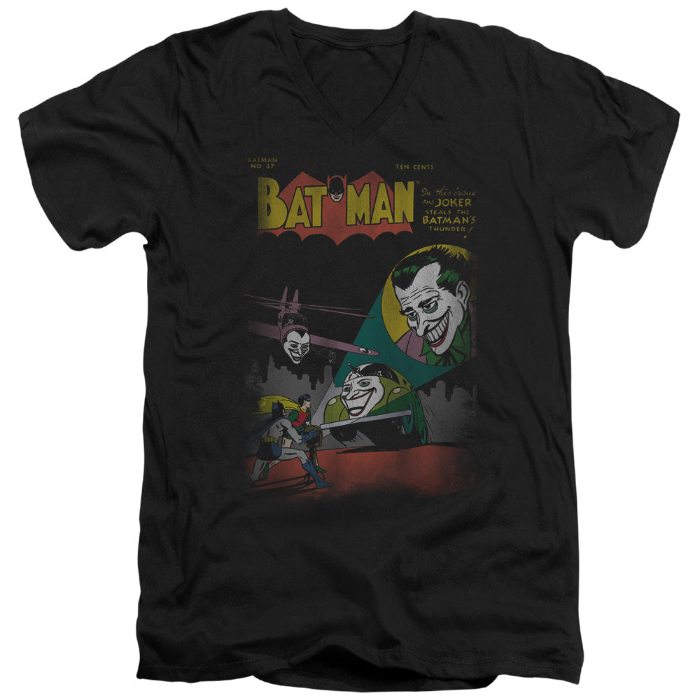 DC Comics Wrong Signal Mens Slim Fit V Neck T Shirt Black