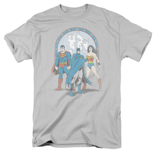 DC Comics Trinity Mens T Shirt Silver