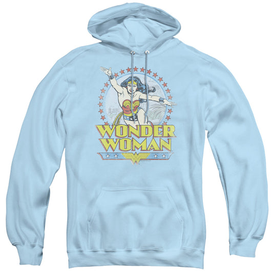 DC Comics Star of Paradise Island Mens Hoodie Light Blue
