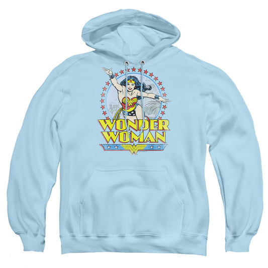 Dc Wonder Woman Star Of Paradise Island Mens Hoodie Light Blue Officially Licensed