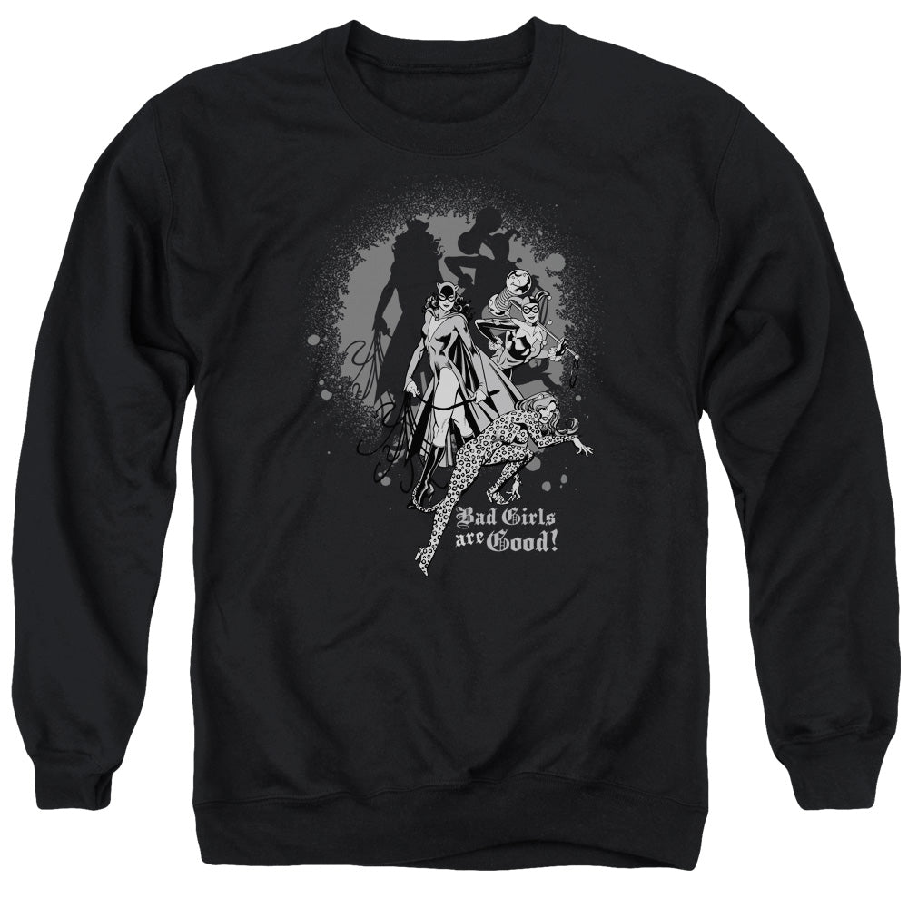 DC Comics Bad Girls Are Good Mens Crewneck Sweatshirt Black