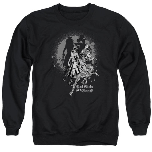 DC Comics Bad Girls Are Good Mens Crewneck Sweatshirt Black
