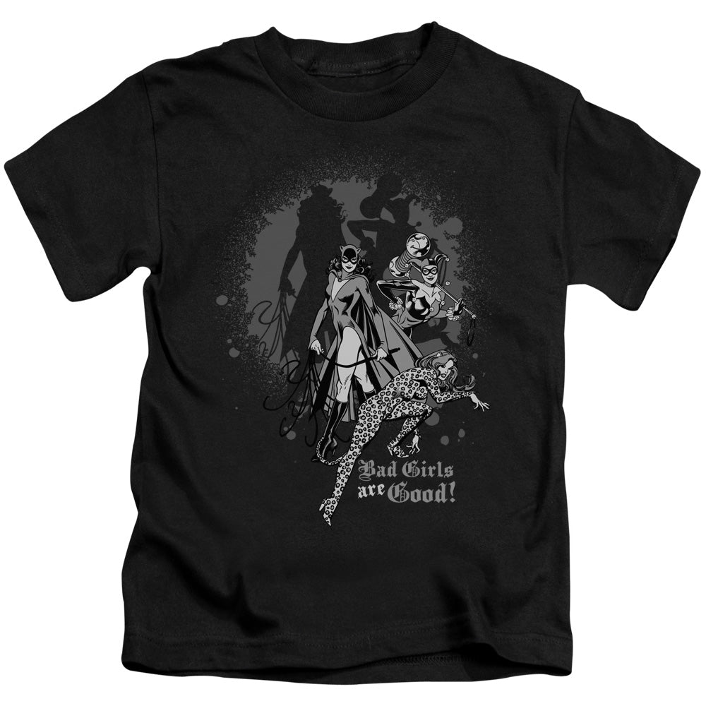 DC Comics Bad Girls Are Good Juvenile Kids Youth T Shirt Black 