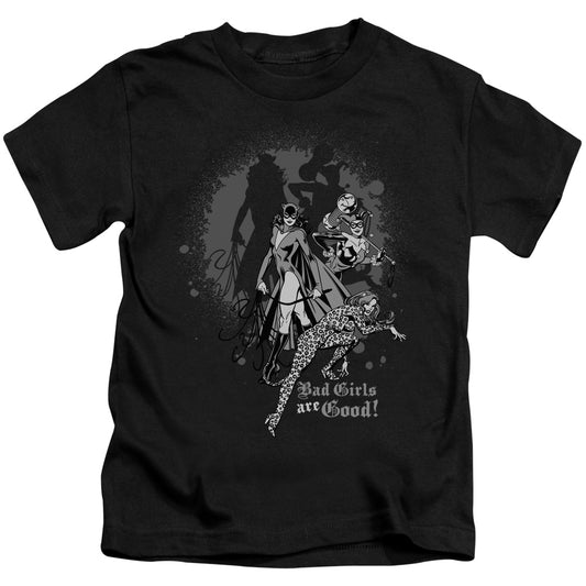 DC Comics Bad Girls Are Good Juvenile Kids Youth T Shirt Black 