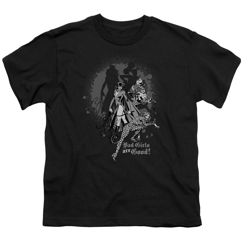 DC Comics Bad Girls Are Good Kids Youth T Shirt Black