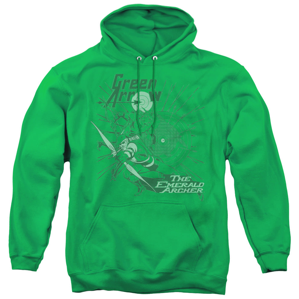 DC Comics the Emerald Archer Mens Hoodie Kelly Green