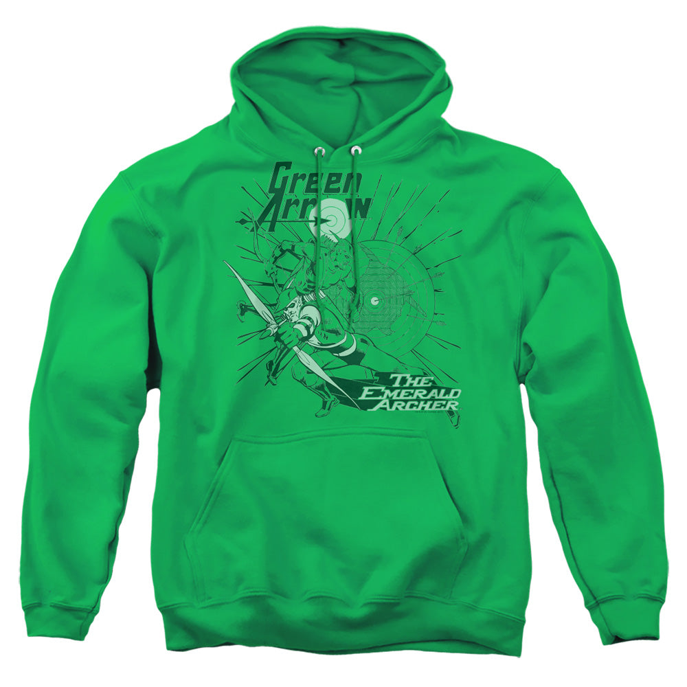 Dc Green Arrow The Emerald Archer Mens Hoodie Kelly Green Officially Licensed