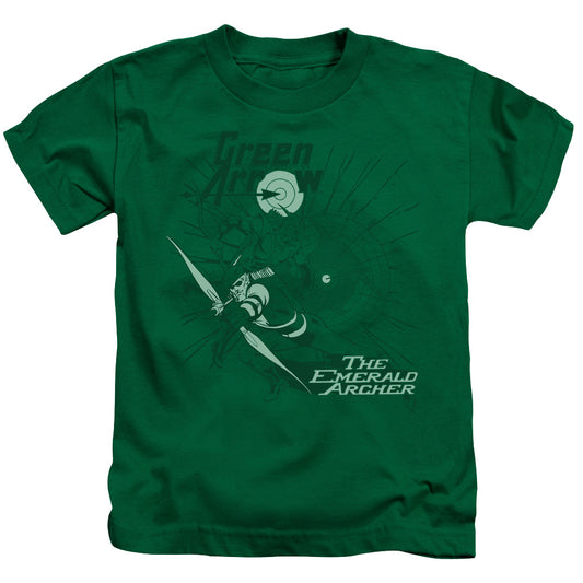 DC Comics the Emerald Archer Juvenile Kids Youth T Shirt Kelly Green 