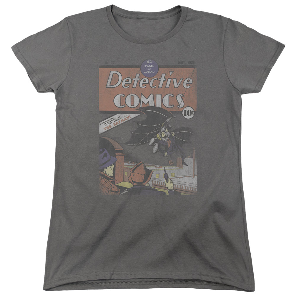 DC Comics Detective #27 Distressed Womens T Shirt Charcoal