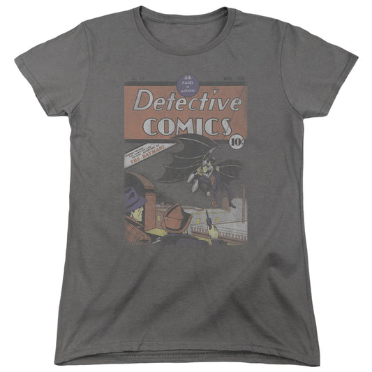 DC Comics Detective #27 Distressed Womens T Shirt Charcoal
