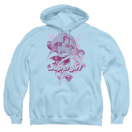 Dc Supergirl Mens Hoodie Light Blue Officially Licensed