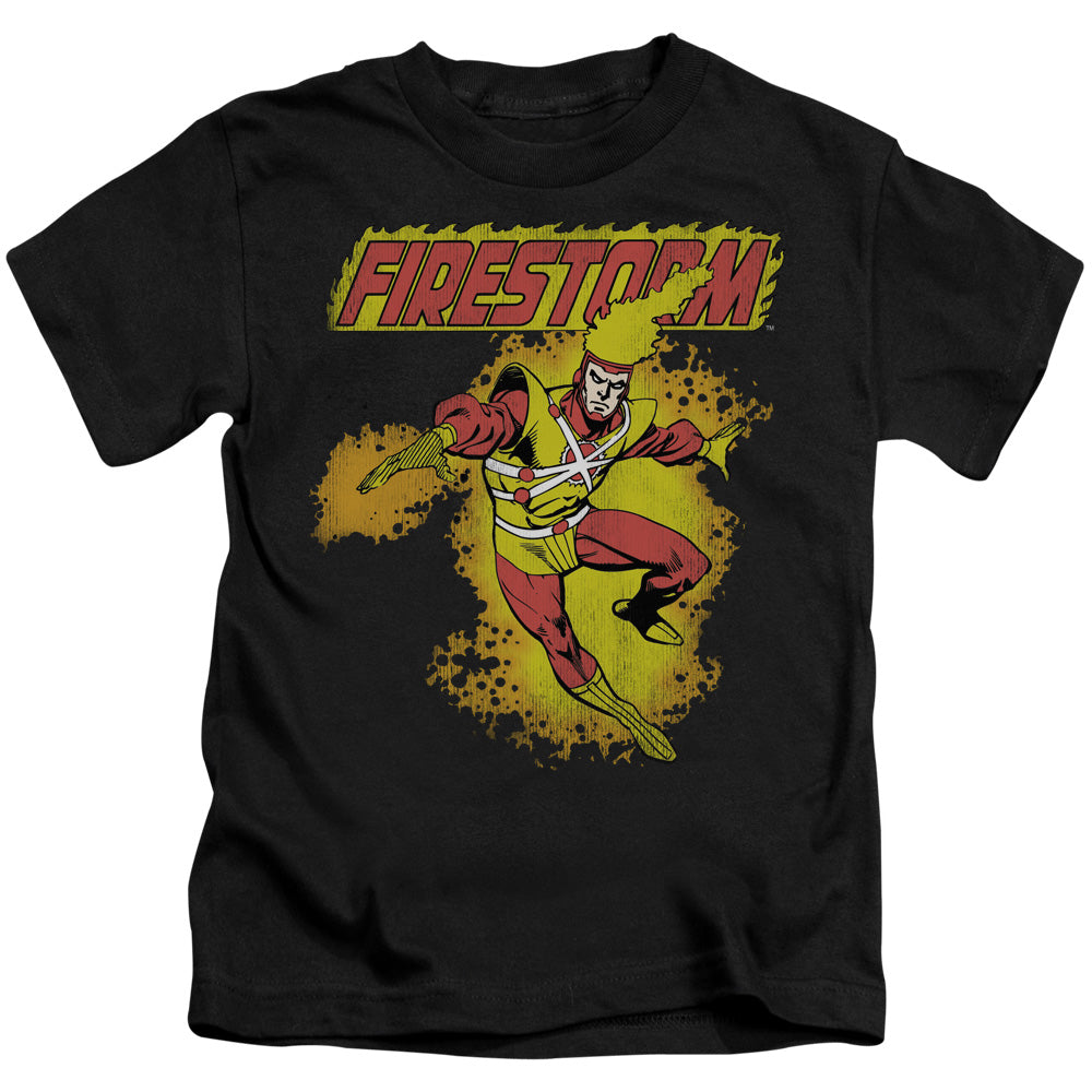 DC Comics Firestorm Juvenile Kids Youth T Shirt Black 