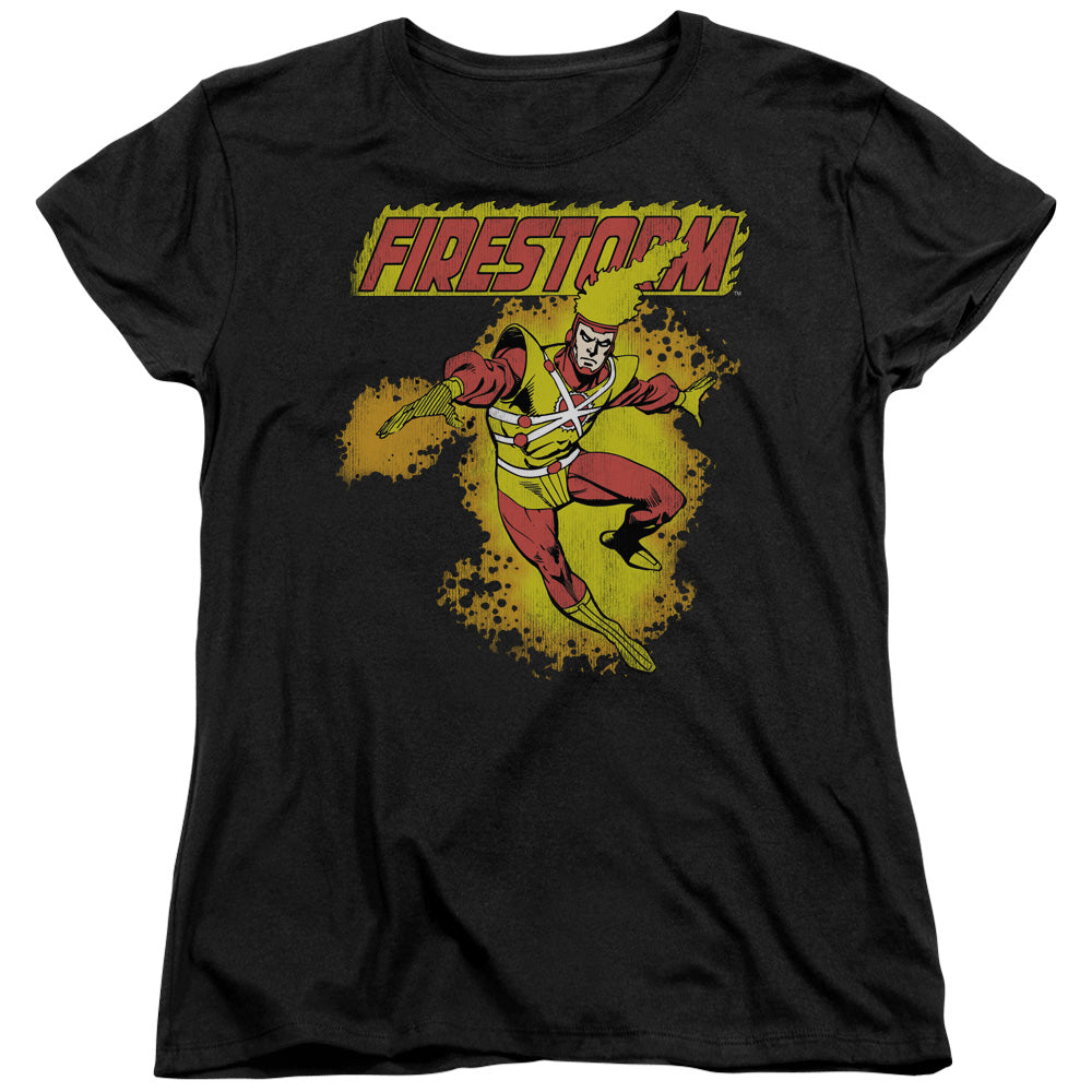 DC Comics Firestorm Womens T Shirt Black