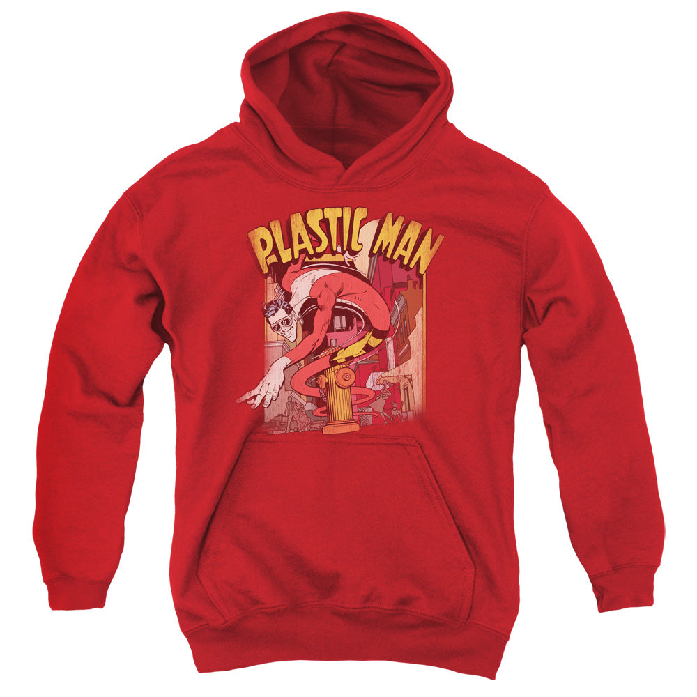 DC Comics Plastic Man Street Kids Youth Hoodie Red