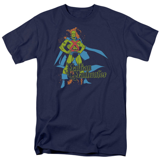 DC Comics Martian Manhunter Mens T Shirt Navy Blue