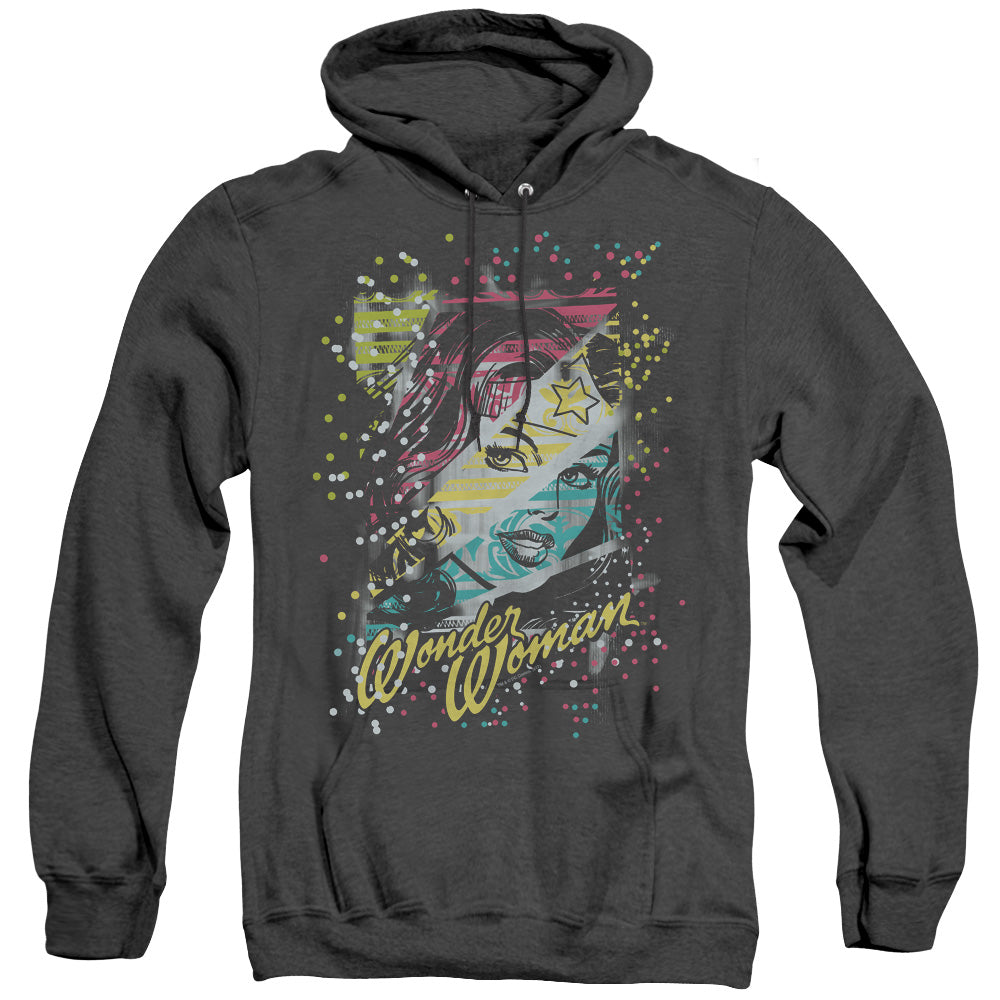 DC Comics Color Block Heather Mens Hoodie Black