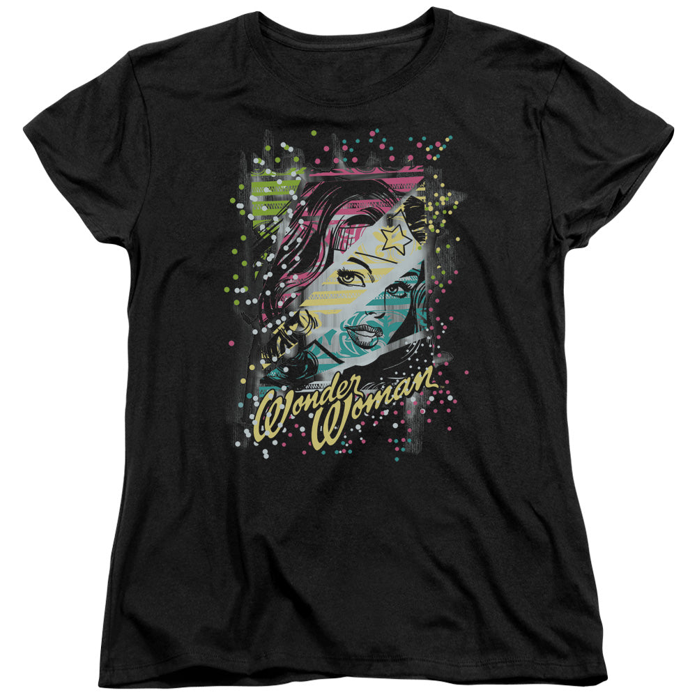 DC Comics Color Block Womens T Shirt Black