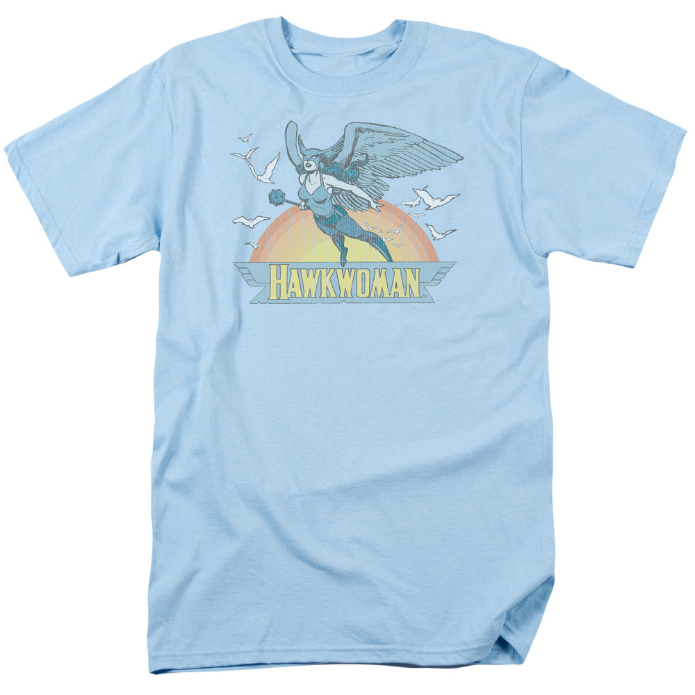 DC Comics Hawkwoman Mens T Shirt Light Blue