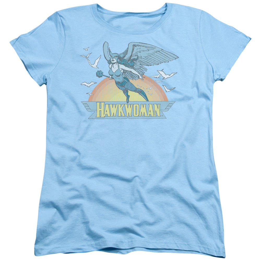 DC Comics Hawkwoman Womens T Shirt Light Blue