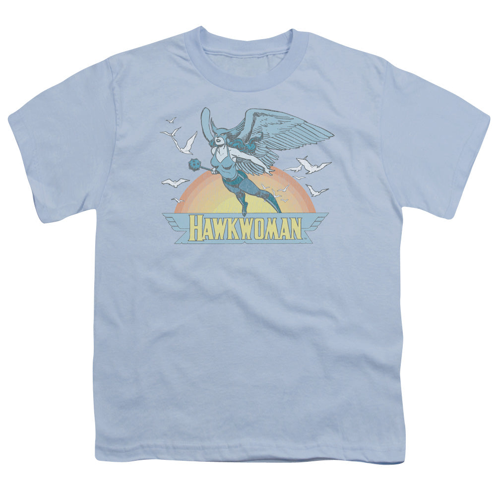 DC Comics Hawkwoman Kids Youth T Shirt Light Blue