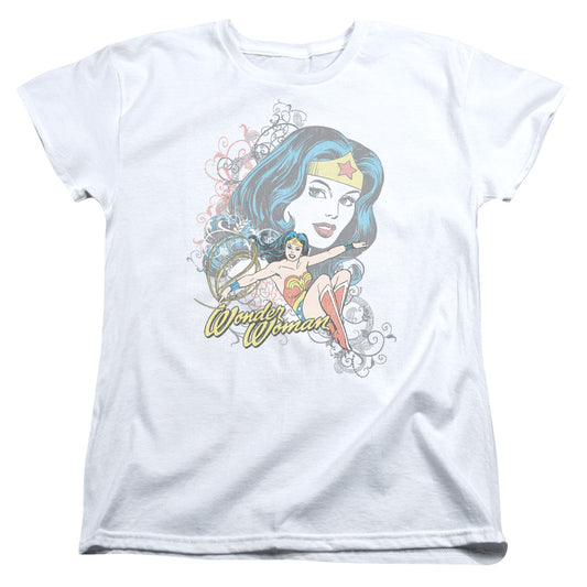 DC Comics Wonder Scroll Womens T Shirt White