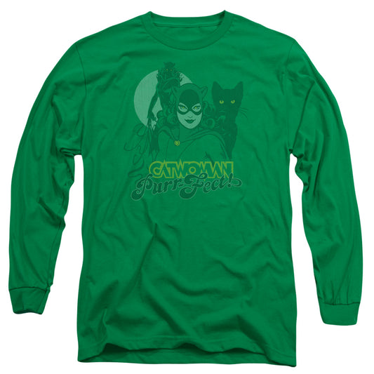 DC Comics Perrfect! Mens Long Sleeve Shirt Kelly Green