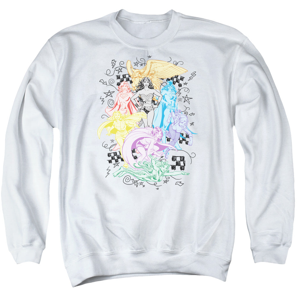 DC Comics Super Mens Crewneck Sweatshirt White