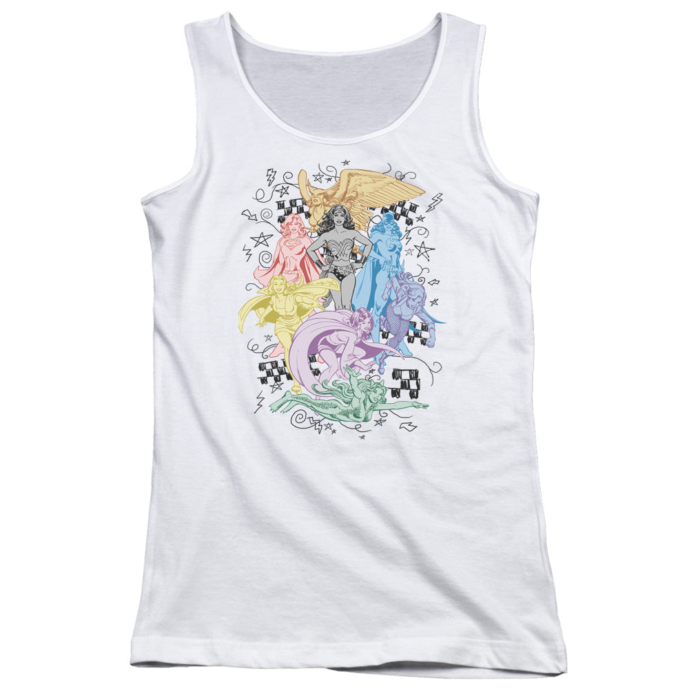 DC Comics Super Womens Tank Top Shirt White