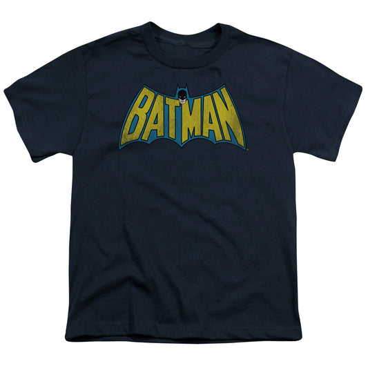 DC Comics Classic Batman Logo Kids Youth T Shirt Navy Blue