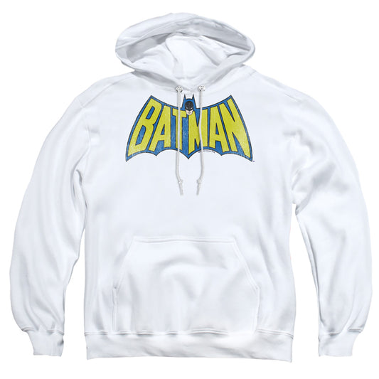 Dc Classic Batman Logo Mens Hoodie White Officially Licensed