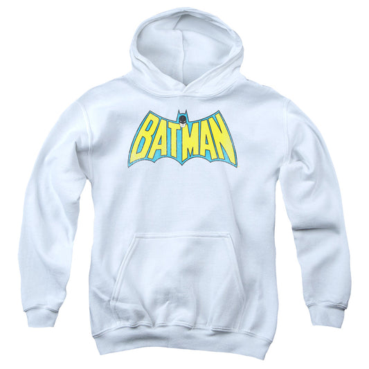 DC Comics Classic Batman Logo Kids Youth Hoodie White