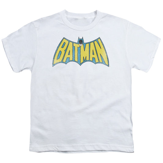 DC Comics Classic Batman Logo Kids Youth T Shirt White