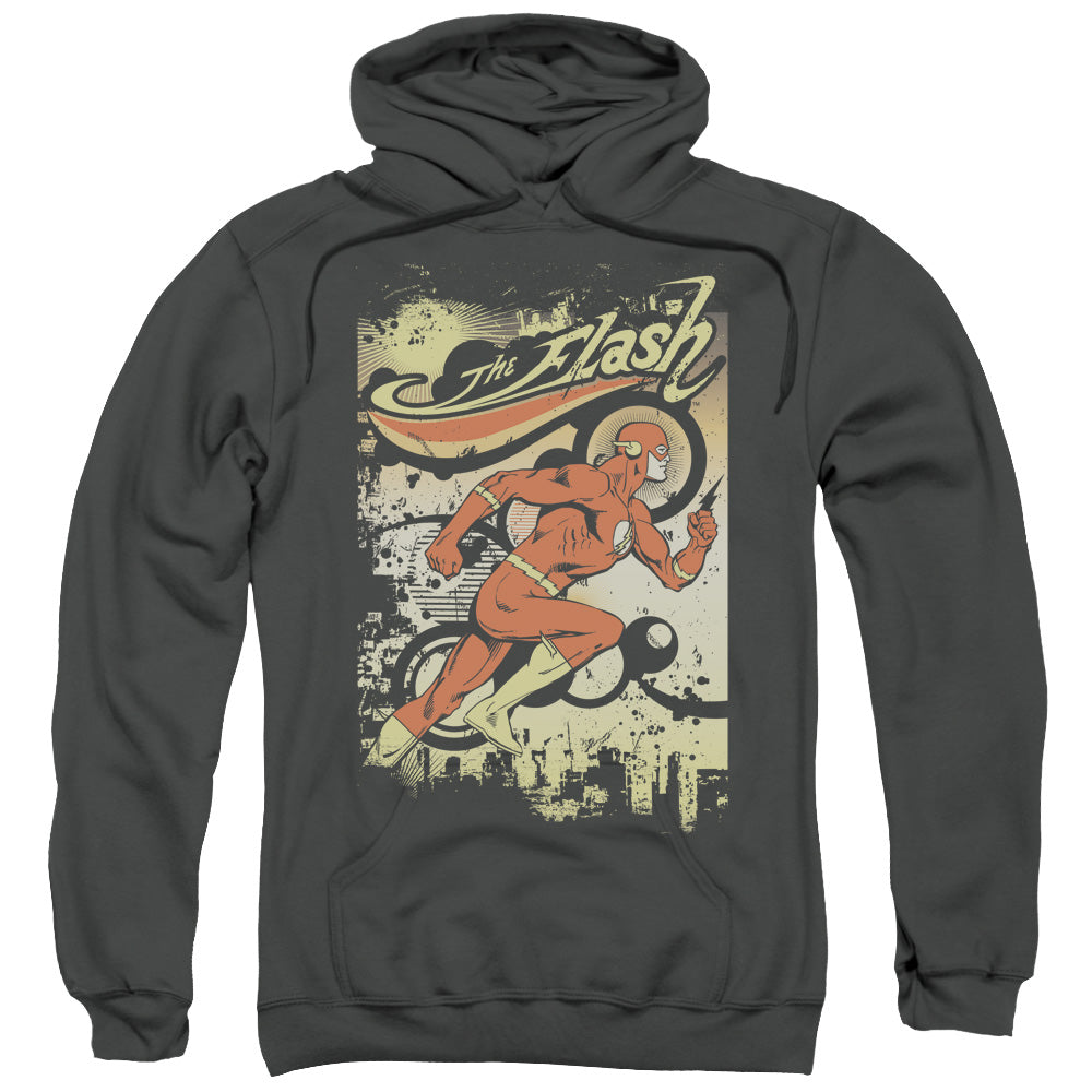 DC Comics Flash Just Passing Through Mens Hoodie Charcoal