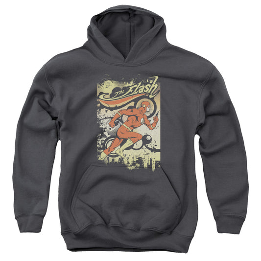 DC Comics Flash Just Passing Through Kids Youth Hoodie Charcoal
