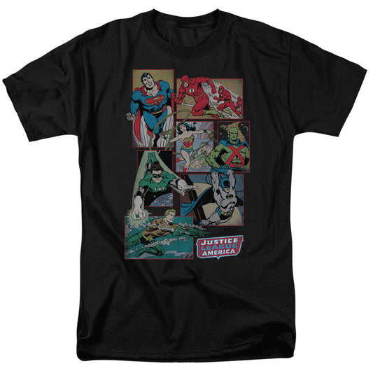 DC Comics Justice League Boxes Mens T Shirt Black