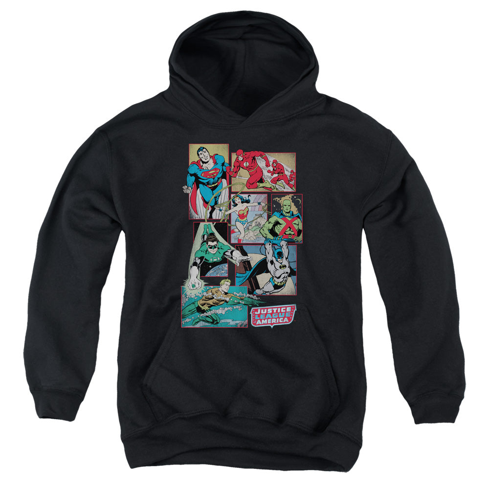 DC Comics Justice League Boxes Kids Youth Hoodie Black
