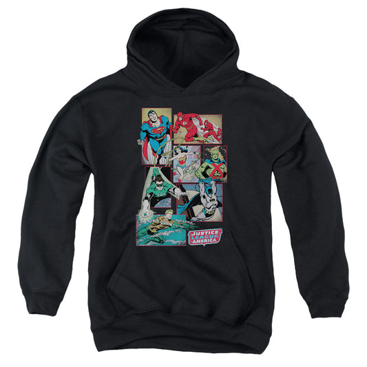 DC Comics Justice League Boxes Kids Youth Hoodie Black