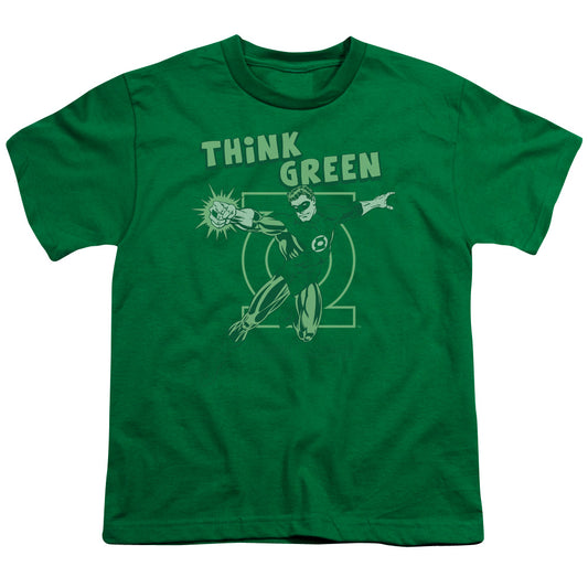 DC Comics Think Green Kids Youth T Shirt Kelly Green