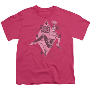 DC Comics Harley Quinn Kids Youth T Shirt Hot Pink