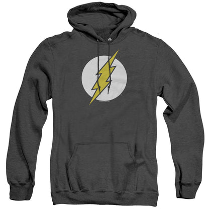 Dc Flash Flash Logo Mens Heather Hoodie Black