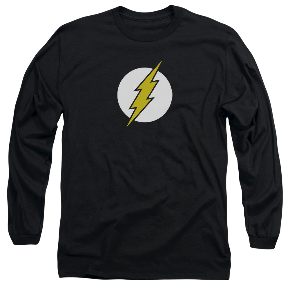 DC Comics Flash Flash Logo Mens Long Sleeve Shirt Black