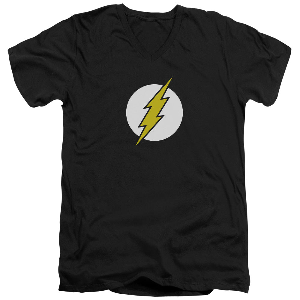 DC Comics Flash Flash Logo Mens Slim Fit V Neck T Shirt Black