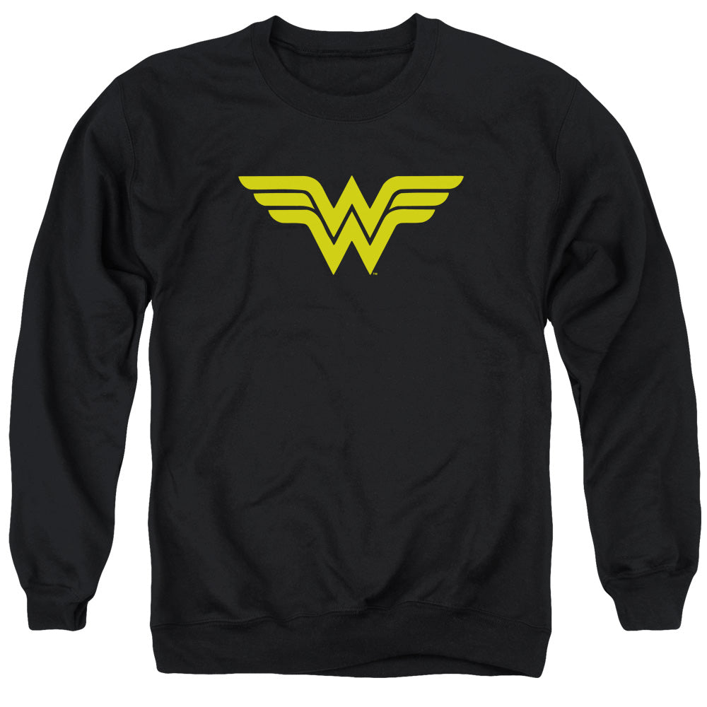 DC Comics Wonder Woman Logo Mens Crewneck Sweatshirt Black