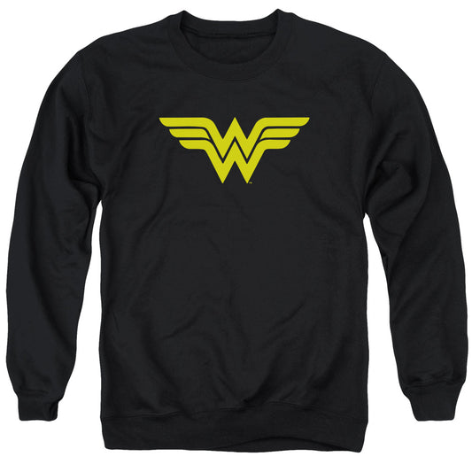 DC Comics Wonder Woman Logo Mens Crewneck Sweatshirt Black