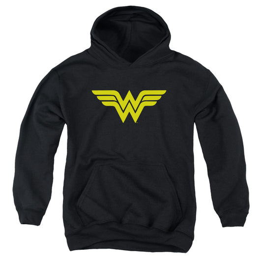 DC Comics Wonder Woman Logo Kids Youth Hoodie Black
