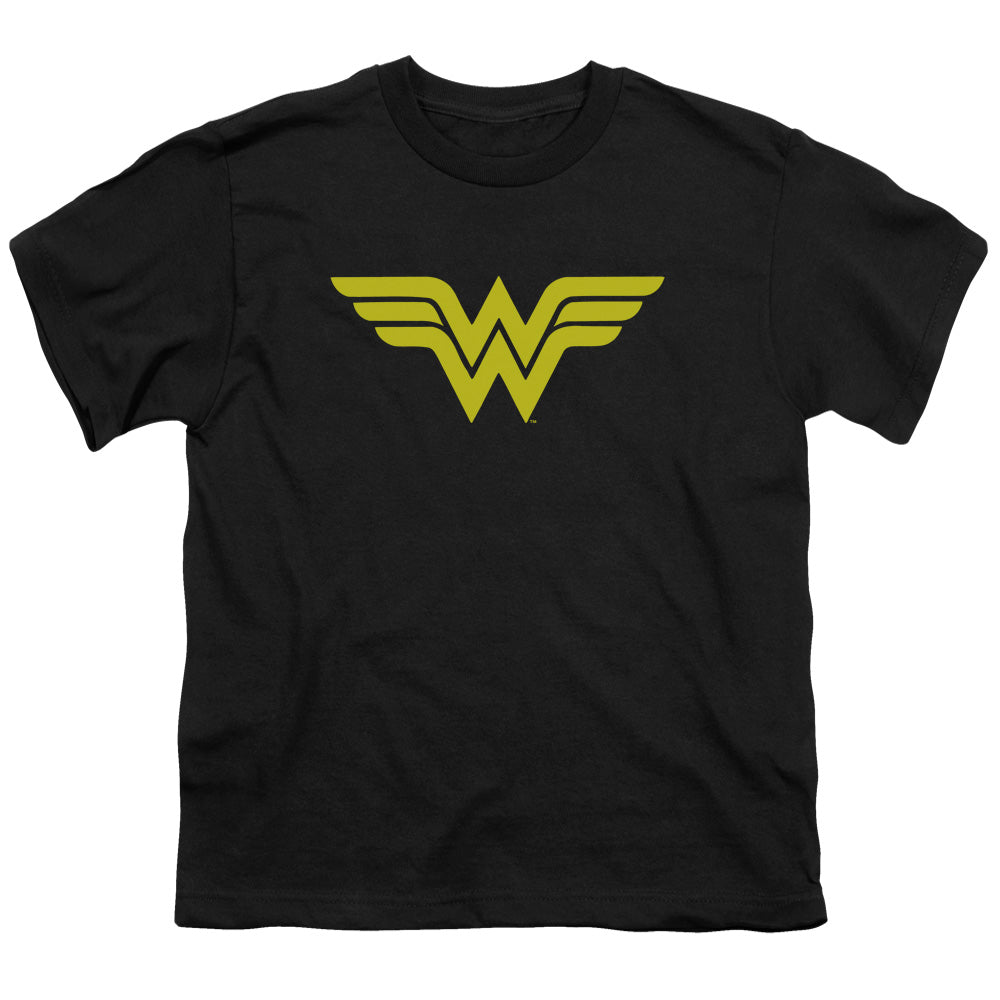 DC Comics Wonder Woman Logo Kids Youth T Shirt Black