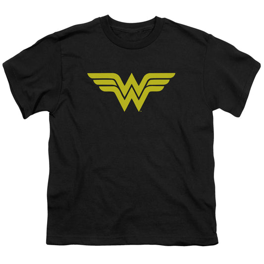 DC Comics Wonder Woman Logo Kids Youth T Shirt Black