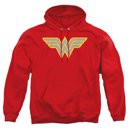 Dc Ww Logo Mens Hoodie Red Officially Licensed